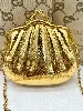 gucci mini sac/ minaudière vintage en métal doré monogram gg collection firenze