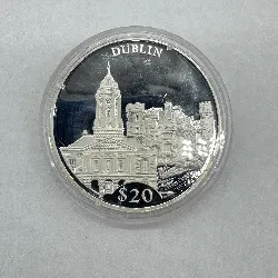 liberia 20 dollars 2001 stockholm argent 999 millième 20,05g
