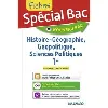 livre spécial bac fiches histoire - géo, géopolitique, sciences po 1re