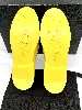 mocassins / chaussures chanel classique en cuir jaune avec logo cc t35c