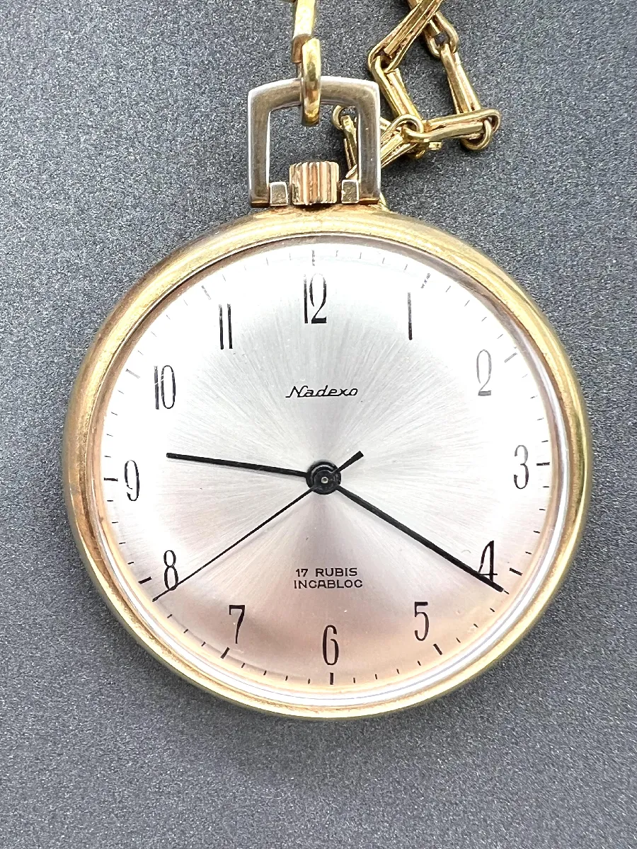Montre Gousset Mécanique Vintage Nerlex Avec Rubis - État Parfait - Modèle Unisexe Adulte - Occasion Collection
