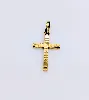 pendentif croix en or motifs limés or 750 millième (18 ct) 0,54g