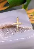 pendentif croix en or motifs limés or 750 millième (18 ct) 0,54g