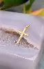 pendentif croix en or motifs limés or 750 millième (18 ct) 0,54g