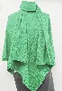 poncho en cachemire j & w verte
