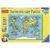 puzzle 100 pièces pièces xxl - carte du monde en allemand