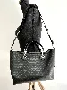 sac cabas emporio armani myea petit format en toile noire à bandoulière