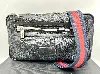 sac ceinture / sacoche gucci en toile gg black avec la bandoulière réglable en toile, cuir et résille avec boucle