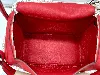 sac hermès lindy 30 en cuir rouge avec finition métallique argenté