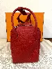 sac hermès lindy 30 en cuir rouge avec finition métallique argenté