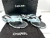 sandales / chaussures chanel en cuir bleu ciel avec logo cc t36c