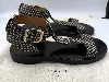 sandales sézane low tisha noir serpent multi en cuir