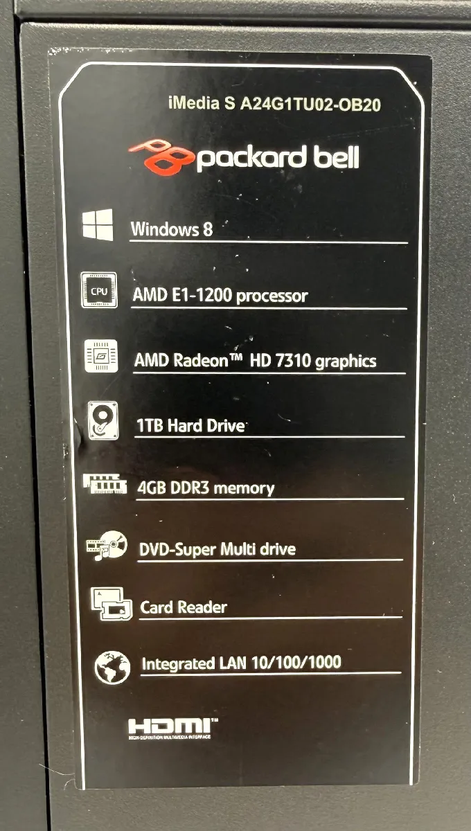 PHS-memory RAM compatible avec Packard Bell iMedia S2110 (Packard Bell iMedia S2110, 1 x 4GB