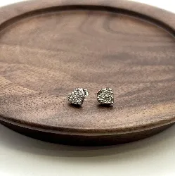 13018710 boucles d'oreilles motif coeur serti de strass argent 925 millième (22 ct) 1,1g argent 925 millième (22 ct) 1,1g