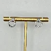 13039610 boucles d'oreilles motif cercle et noeud orné d'oxydes argent 925 millième (22 ct) 2,01g argent 925 millième (22 ct) 2,01