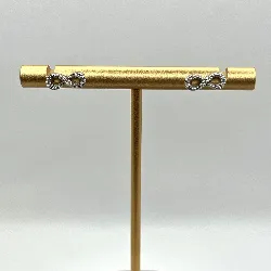 1494610 boucles d'oreilles motif infini pavé d'oxydes argent 925 millième (22 ct) 1,13g argent 925 millième (22 ct) 1,13g