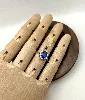 1930040 bague marguerite centrée d'une pierre bleue entourée d'oxydes t54 argent 925 millième (22 ct) 3g argent 925 millième (22 c