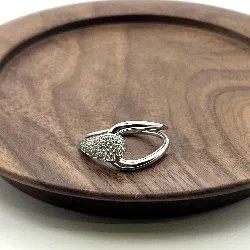 1995010 bague ornée d'oxydes t52 argent 925 millième (22 ct) 3,2g argent 925 millième (22 ct) 3,2g