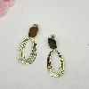 3120409 boucles d'oreilles pendantes 4 ovales en acier doré