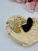 3120609 boucles d'oreilles grands coeurs en acier doré