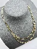 31217745 collier double chaînes en maille gourmette avec fermeture à barre en acier doré