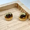 3122409 boucles d'oreilles bouton en acier doré