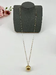 31224280 collier bola en maille gourmette en acier doré