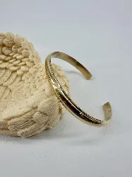 31225060 bracelet jonc en acier doré