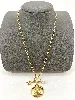 31227750 collier chaîne avec pendentif coquillage et étoile en acier doré