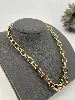 31228750 collier chaîne maille forçat gros maillons en acier doré