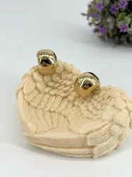 3125109 boucles d'oreilles dôme lisée en acier doré