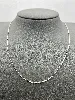 72133345 chaîne / collier argent maille forçat avec petits carrés l45 cm argent 925 millième (22 ct) 2,39g argent 925 millième (22