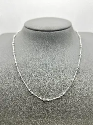 79191042 collier / chaîne argent maille forçat avec petits ronds l42 cm argent 925 millième (22 ct) 3,4g argent 925 millième (22 c