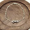 87147818 bracelet motif infini pavé d'oxydes l18 cm argent 925 millième (22 ct) 1,5g argent 925 millième (22 ct) 1,5g