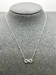 87147845 collier motif infini pavé d'oxydes l45 cm argent 925 millième (22 ct) 2,17g argent 925 millième (22 ct) 2,17g