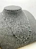 87374645 collier orné d'oxydes blancs et verts l18 cm argent 925 millième (22 ct) 3,1g argent 925 millième (22 ct) 3,1g