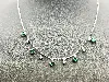 87374645 collier orné d'oxydes blancs et verts l18 cm argent 925 millième (22 ct) 3,1g argent 925 millième (22 ct) 3,1g