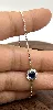 87398118 bracelet orné d'une pierre bleue et entourée d'oxydes l18 cm argent 925 millième (22 ct) 2,2g