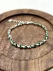 87419218 bracelet rivière serti d'oxydes blancs et verts l18 cm argent 925 millième (22 ct) 2,5g argent 925 millième (22 ct) 2,5g