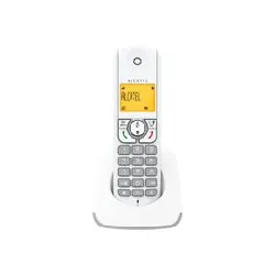 alcatel f330 s - téléphone sans fil avec id d'appelant - dect - gris, blanc