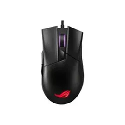 asus rog gladius ii core - souris - pour droitiers - optique - filaire - usb - noir