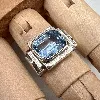 bague argent avec pierre bleu argent autre 6,85g