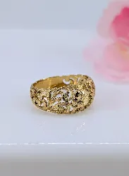 bague bandeau motifs ajourés or 750 millième (18 ct) 3,80g