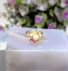 bague cocktail motifs végétaux ornée d'une perle de culture et 3 rubis syntéthiques or 750 millième (18 ct) 3,61g