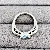 bague en argent avec aigue marine argent 925 millième (22 ct) 3,61g