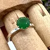 bague en argent centrée d'une émeraude argent autre 1,39g
