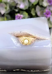 bague godronée en or centrée d'une perle de culture or 750 millième (18 ct) 2,29g