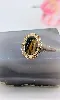 bague or ornée d'une pierre  l'oeil de tigre en cabochon or 750 millième (18 ct) 6,54g