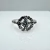 bague pandora solitaire oxyde couronne oxydes argent 925 millième (22 ct) 3,05g