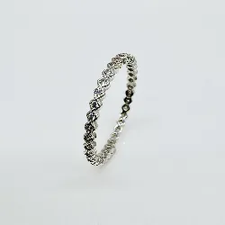 bague tour américain en argent sertie de oxydes argent 925 millième (22 ct) 0,99g